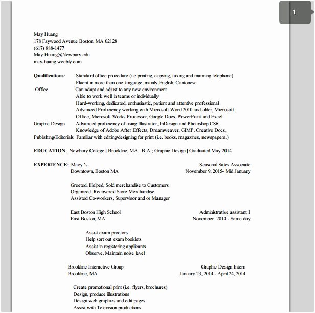 need help updating my resume