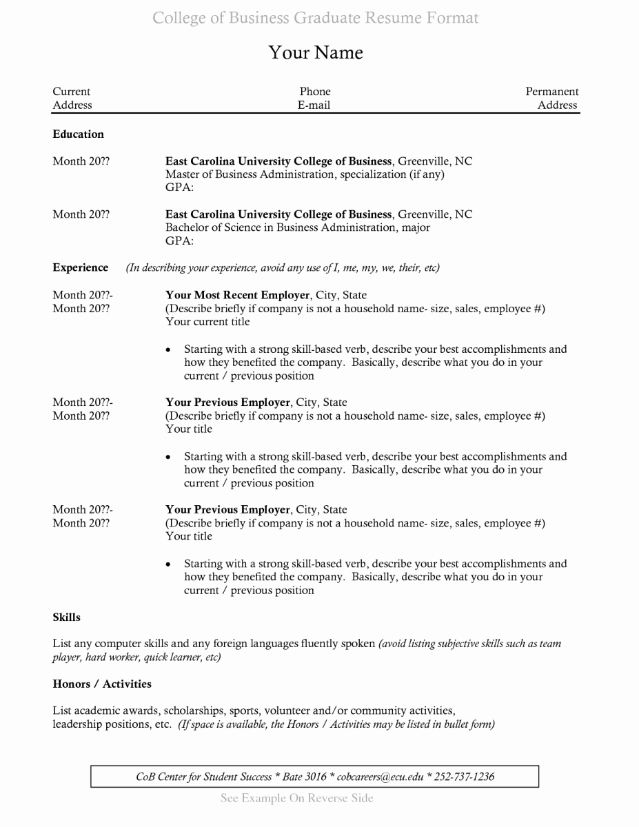 New College Graduate Resume Sample – Perfect Resume format