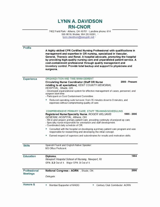 New Grad Rn Resume Examples Best Resume Collection