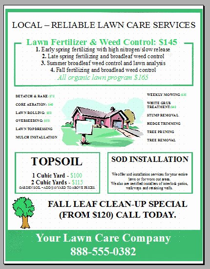 New Lawn Care Business Flyer Template Added