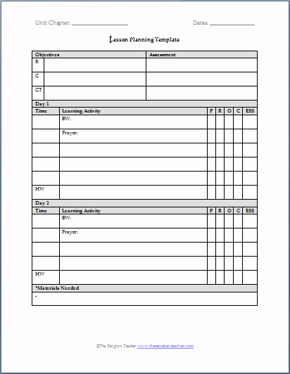 New Paper Plan Templates