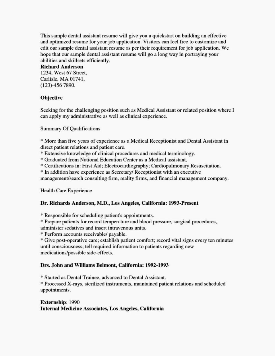 New Physician assistant Cv Resume Template