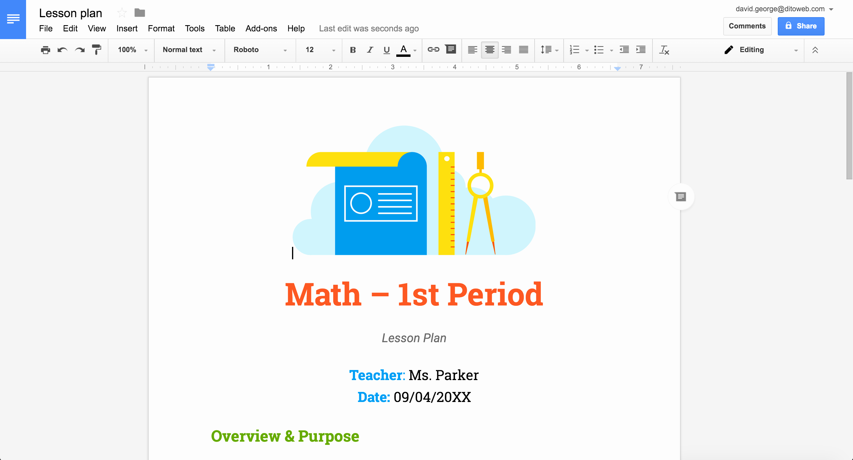 google doc template with book background