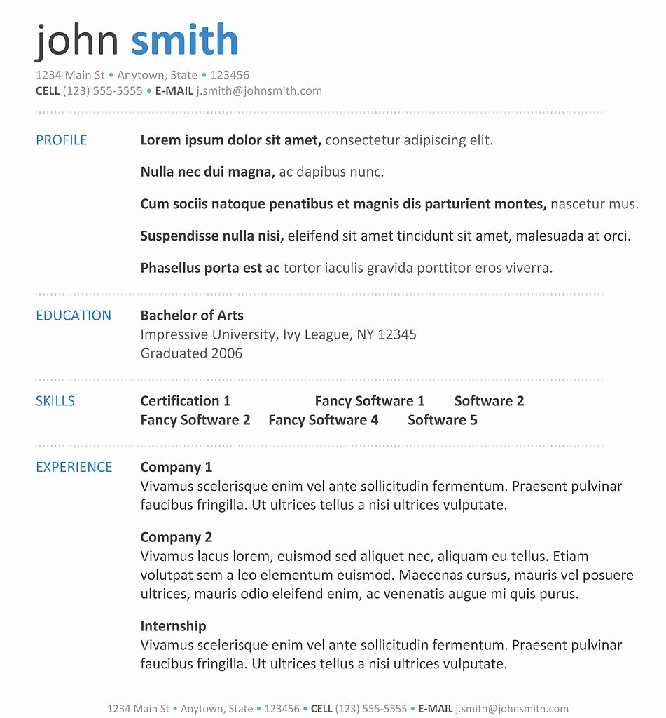 New Resume Trends Best Templates Free Download format Word
