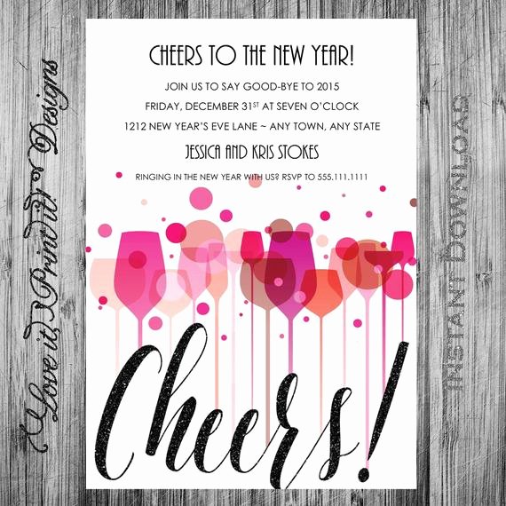 new years eve party invitation diy