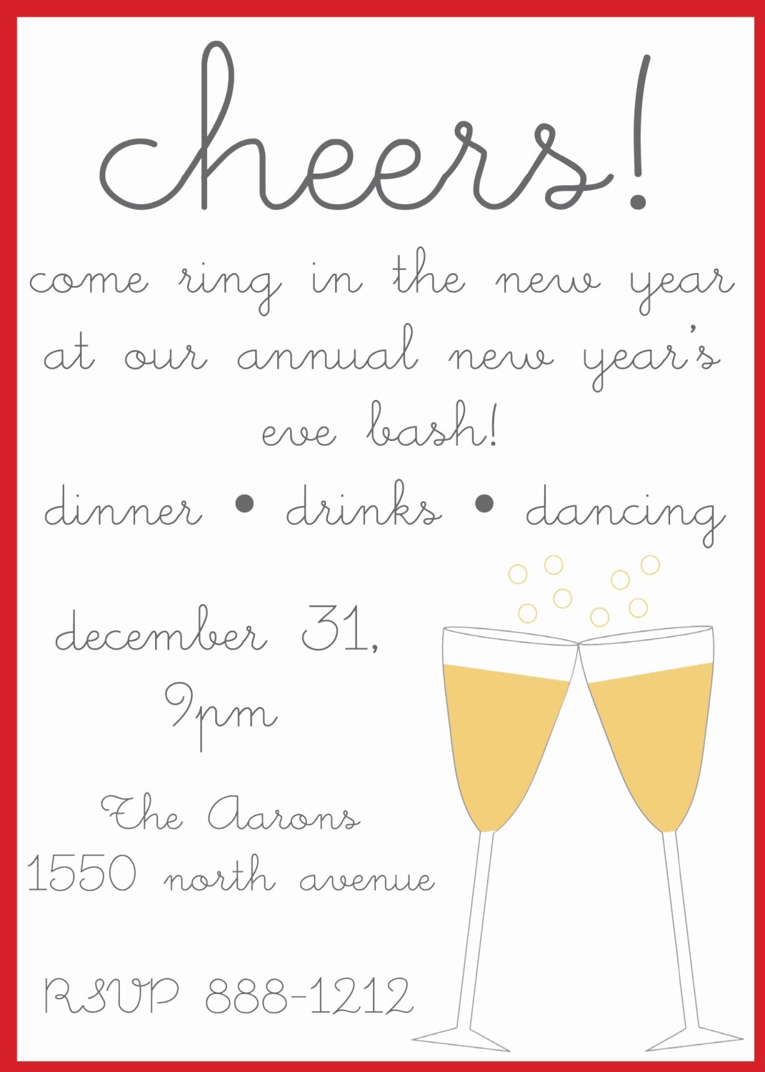 New Year S Eve Party Invitations by Nikkihodum On Etsy