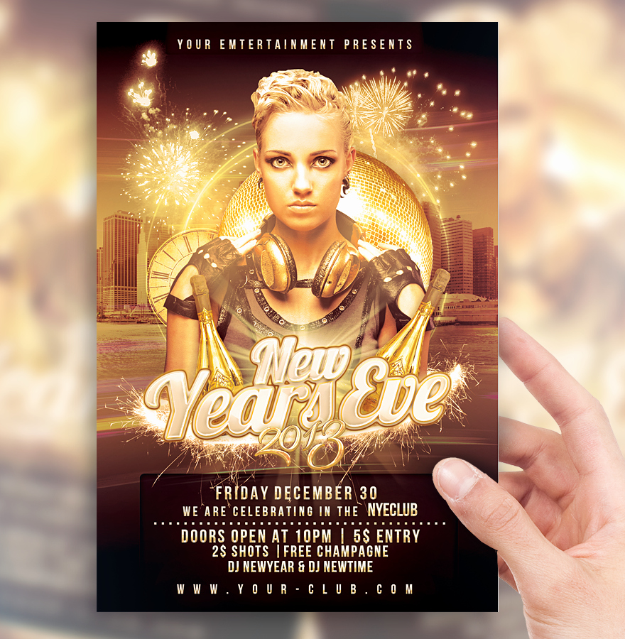 New Years Eve Party Flyer Template by sorengfx On Deviantart