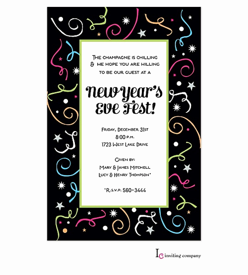 New Years Eve Party Invitation Wording