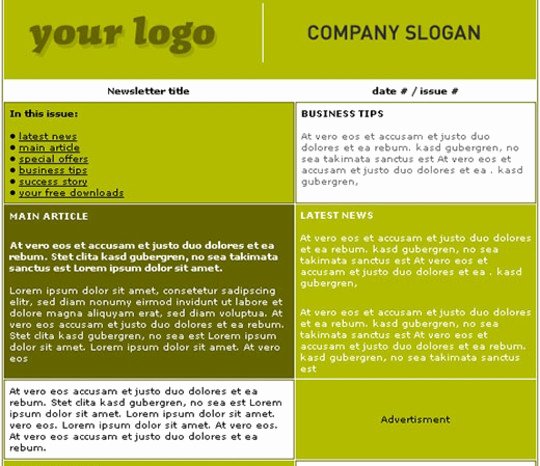Newsletter Template Download