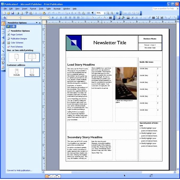Newsletter Templates Free for Microsoft Publisher