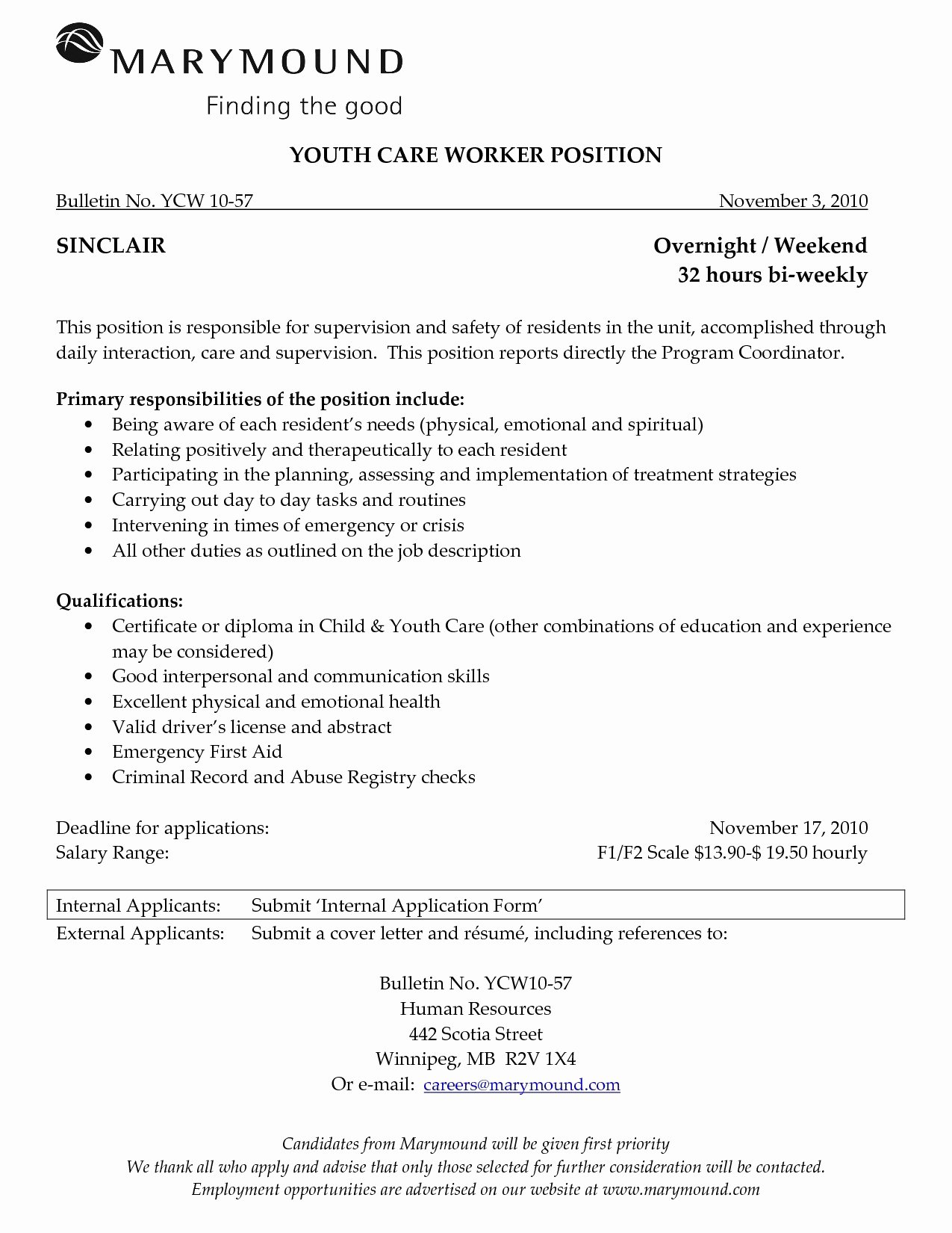 Nice Daycare Job Description for Resume Ymca
