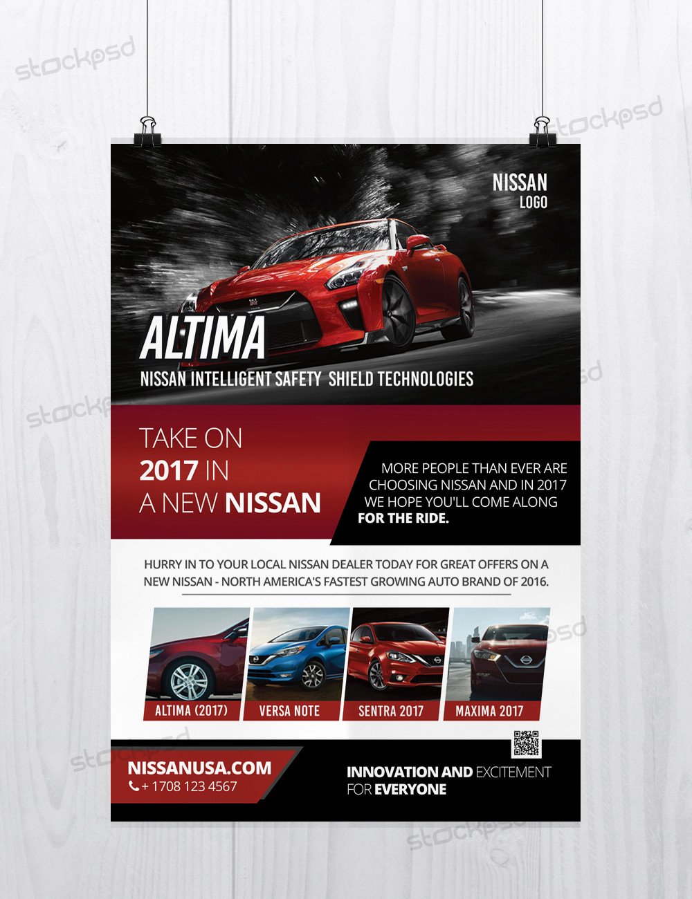 Nissan Altima Car Free Psd Flyer Template Stockpsd