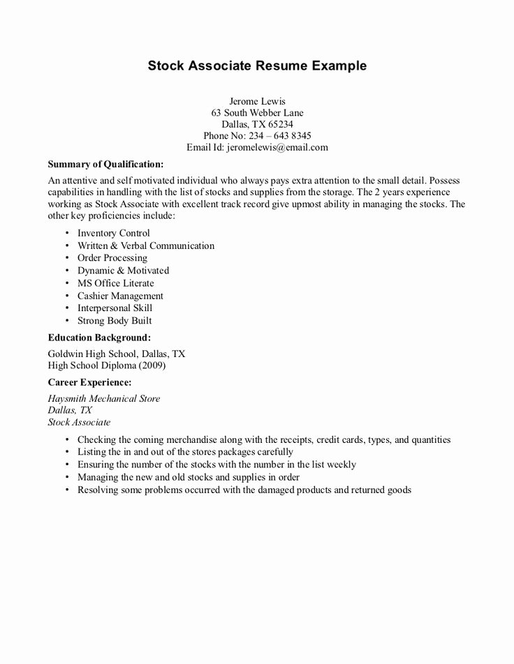 No Experience Resume Template