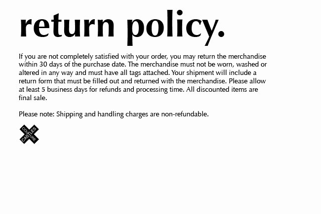 No Return Policy Template