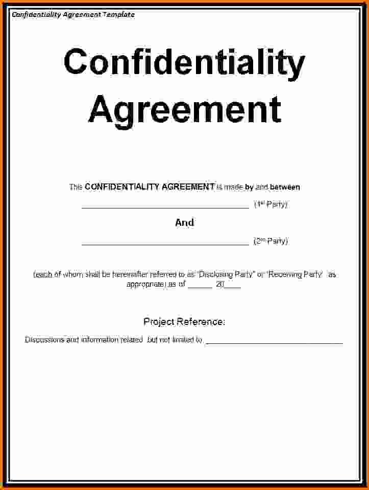 non disclosure agreement template word