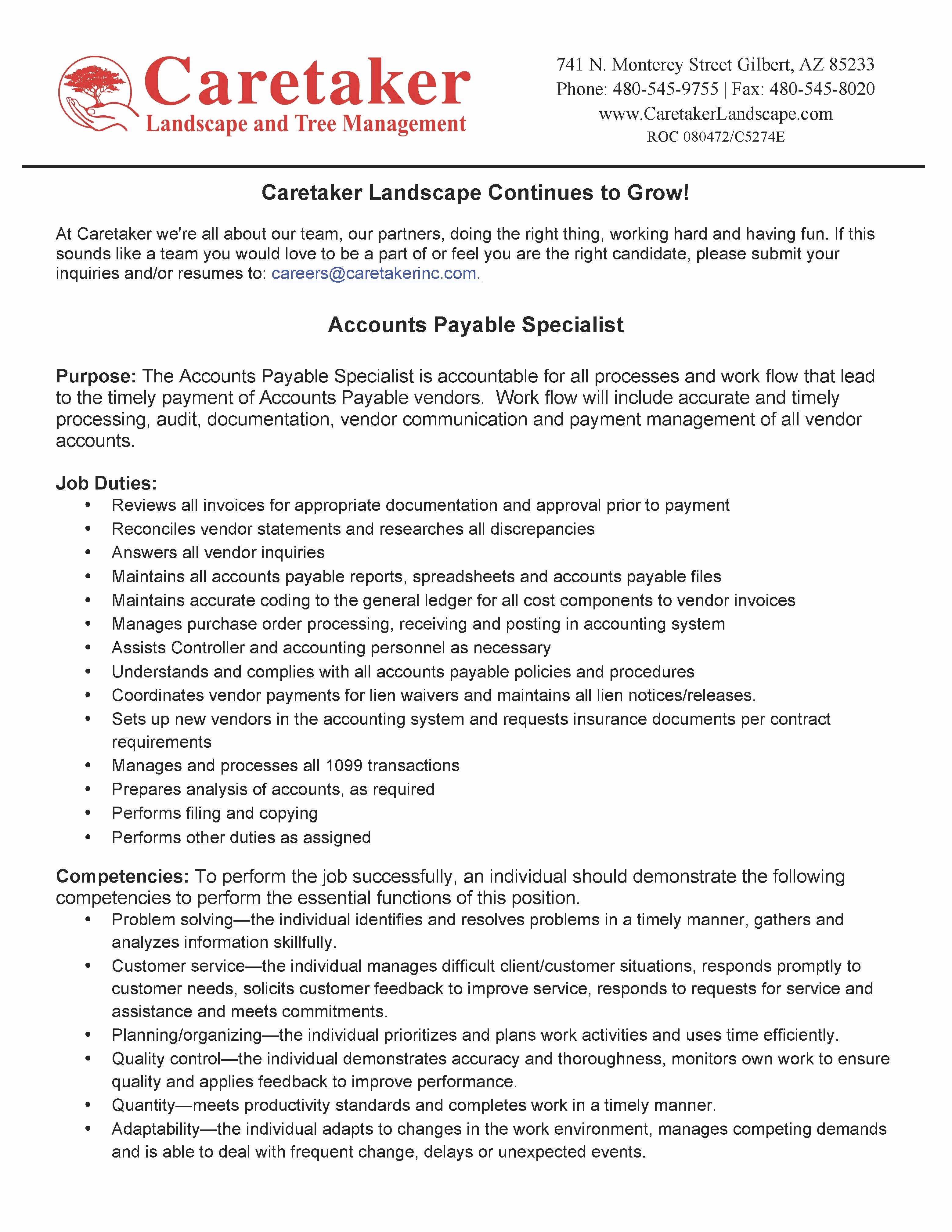 Now Hiring – Accounts Payable Specialist