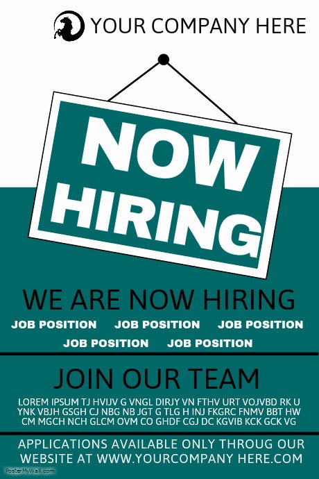 now hiring poster template