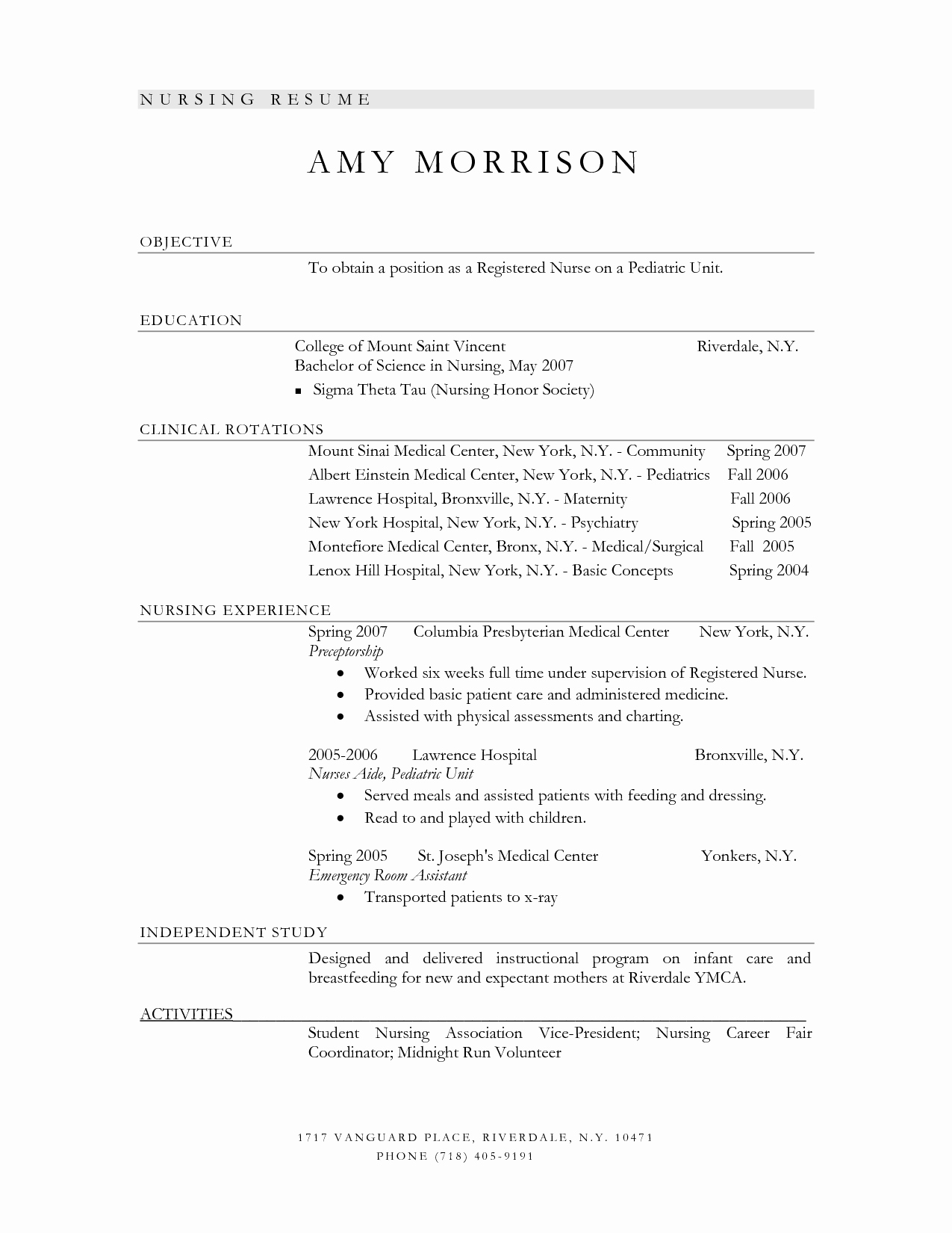 Nursing Aide and assistant Resume Example Cna Education