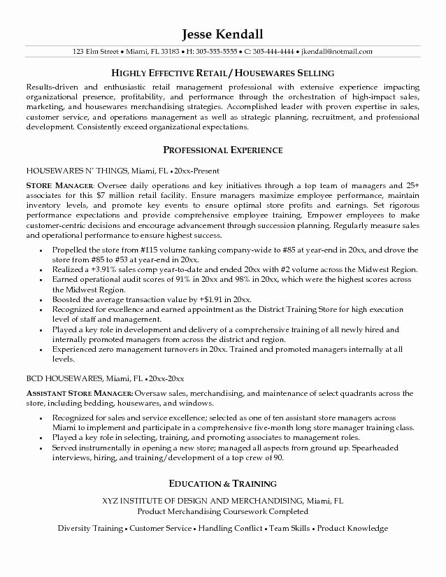 Objectives for Retail Resumes Best Resume Gallery