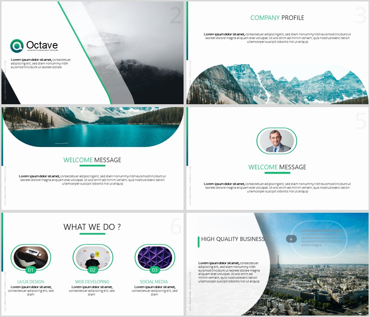 Octave Free Powerpoint Presentation Template Powerpoint