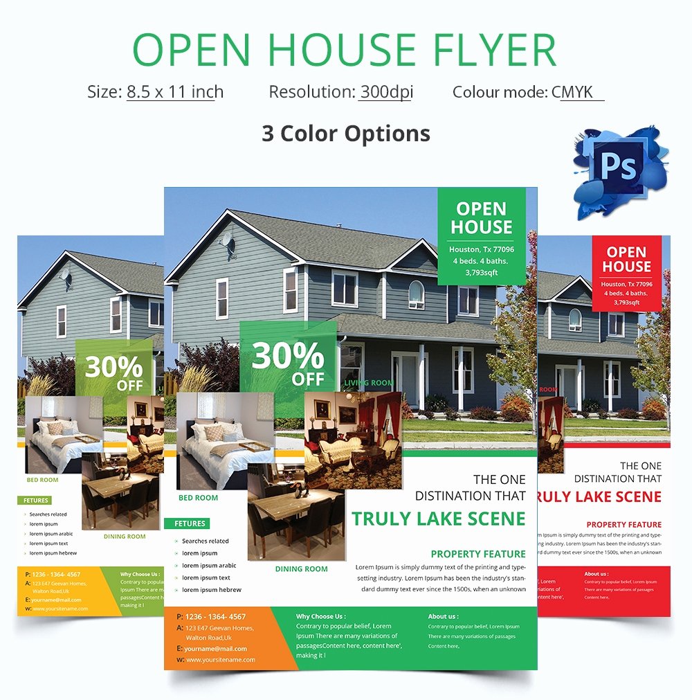 Open House Flyer Template – 30 Free Psd format Download