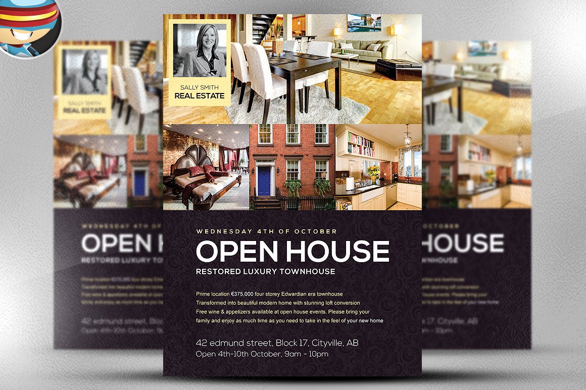 Open House Flyer Template Flyer Templates On Creative Market