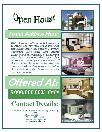 Open House Flyer Template Free for Mortgage