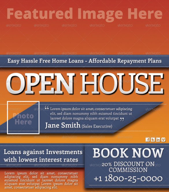 Open House Flyer Templates – 39 Free Psd format Download