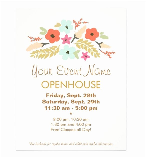 Open House Flyer Templates Word Excel Samples