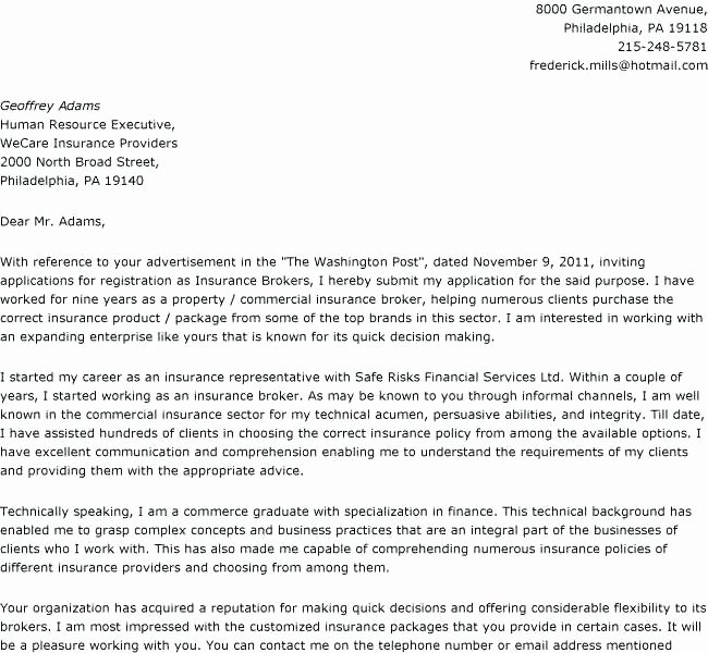 Cover Letter Opening Statement | Latter Example Template