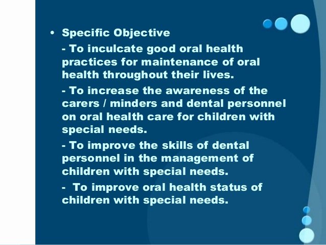 Oral Healthcare for Children with Special Needs