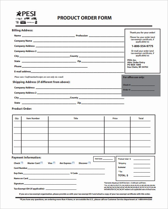 Order form Template – 27 Free Word Excel Pdf Documents