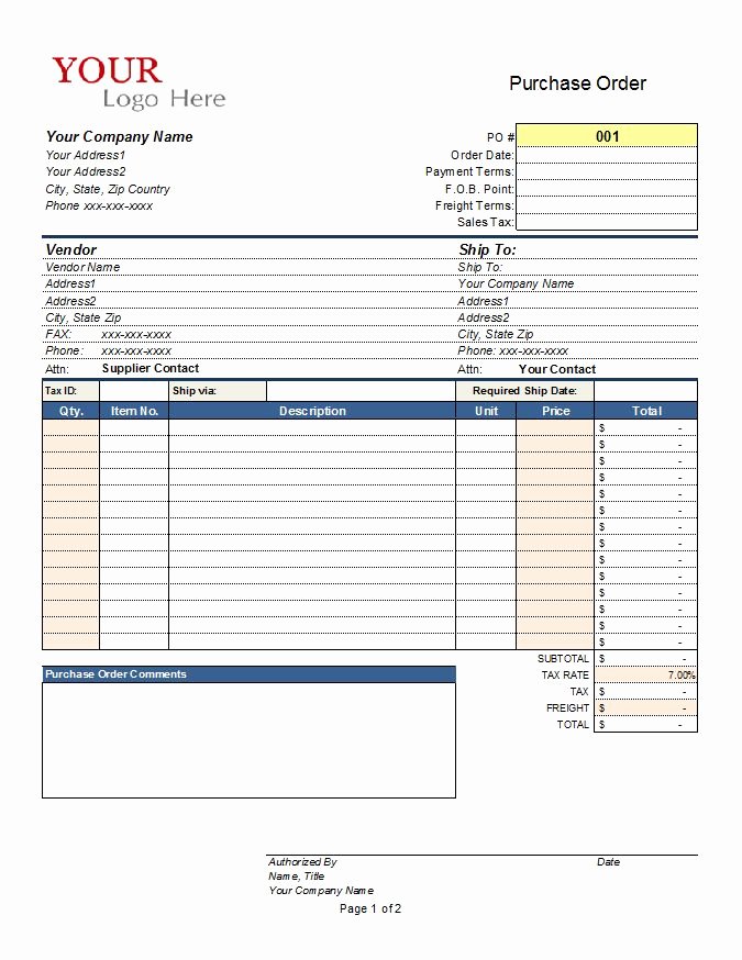 order form template