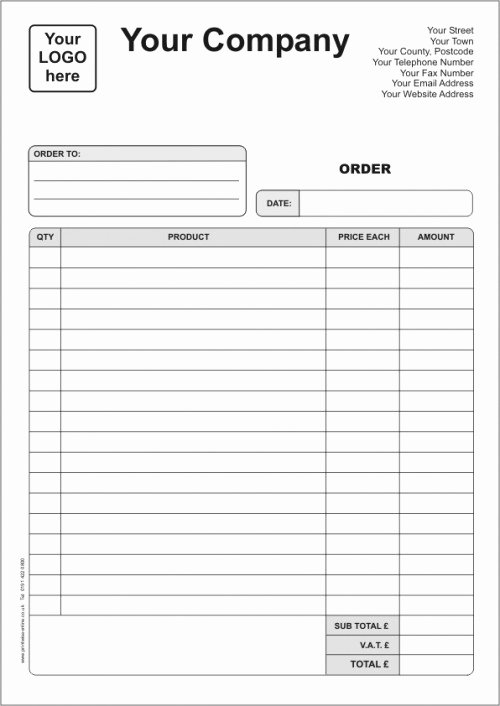 Order form Template