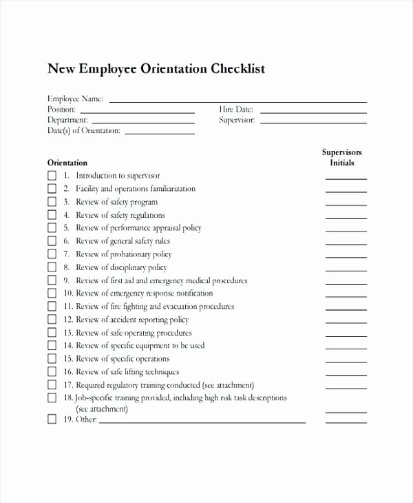 Orientation Program for New Employees Template Sample