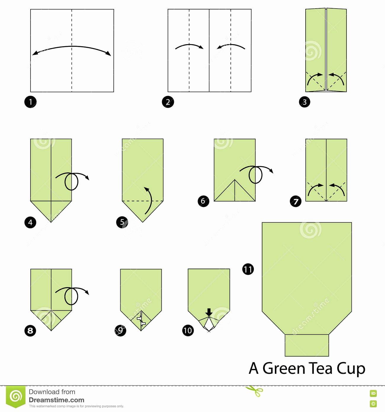 Origami Paper Tea Cups Free Template From Next to Nicx