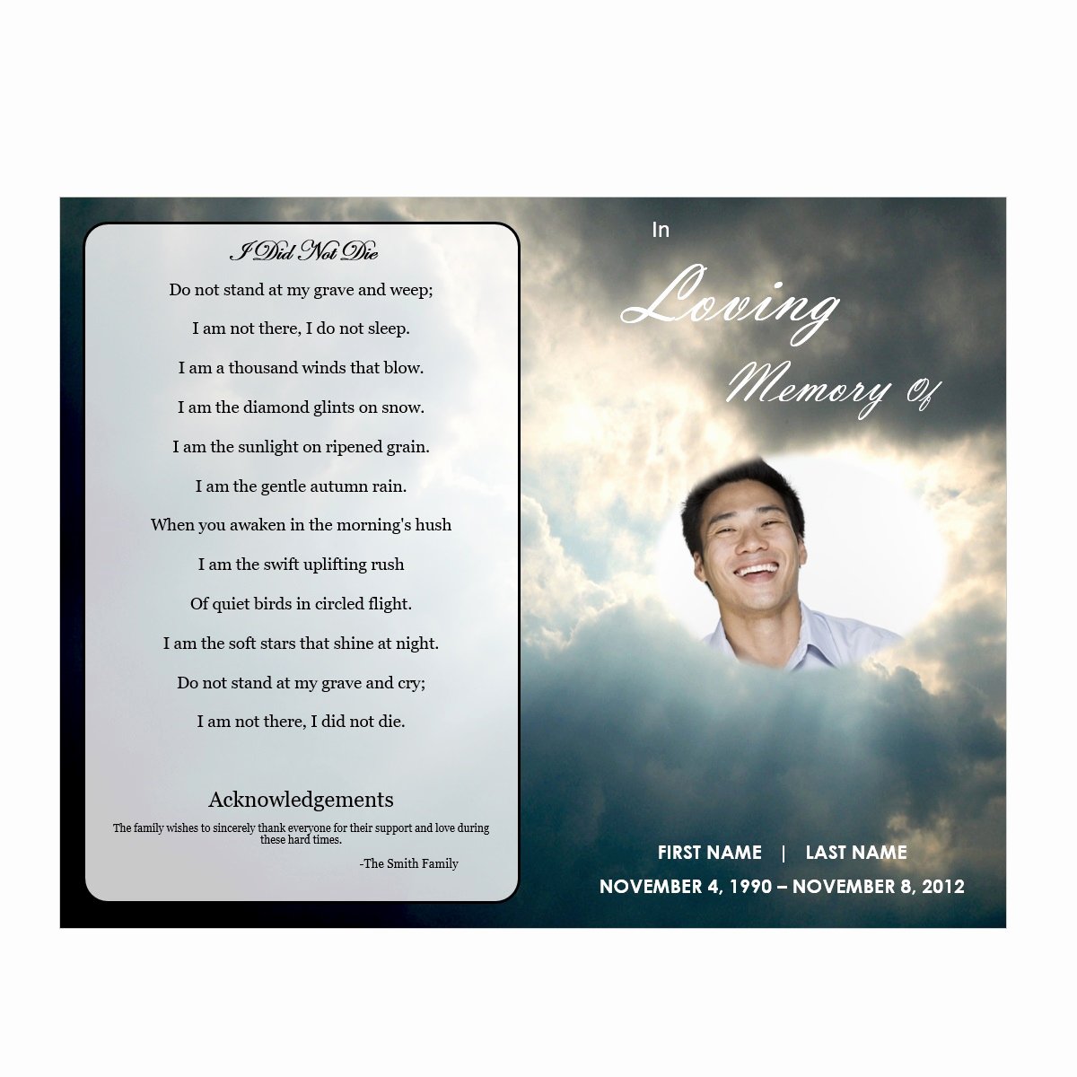 Outdoor 3 Funeral Pamphlets