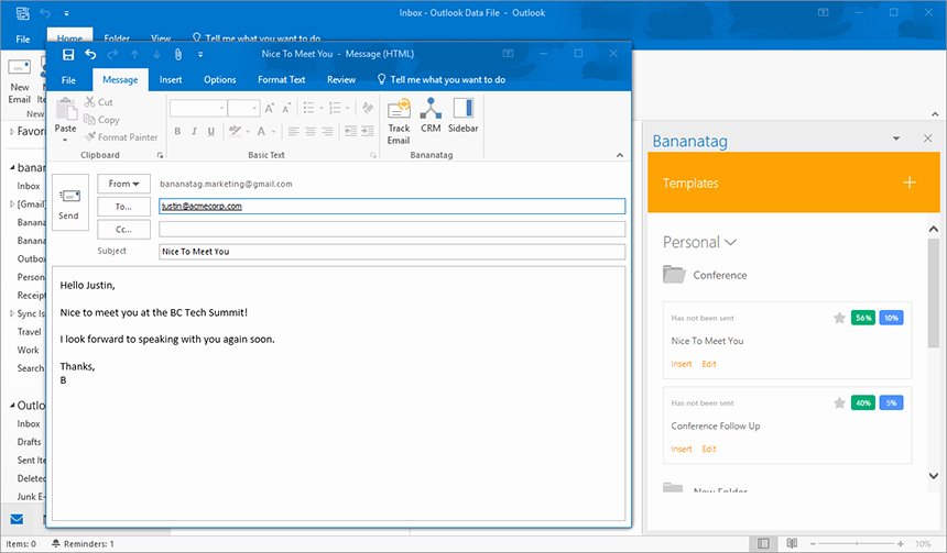 Outlook Email Template