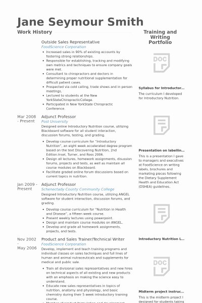 Outside Sales Resume Examples