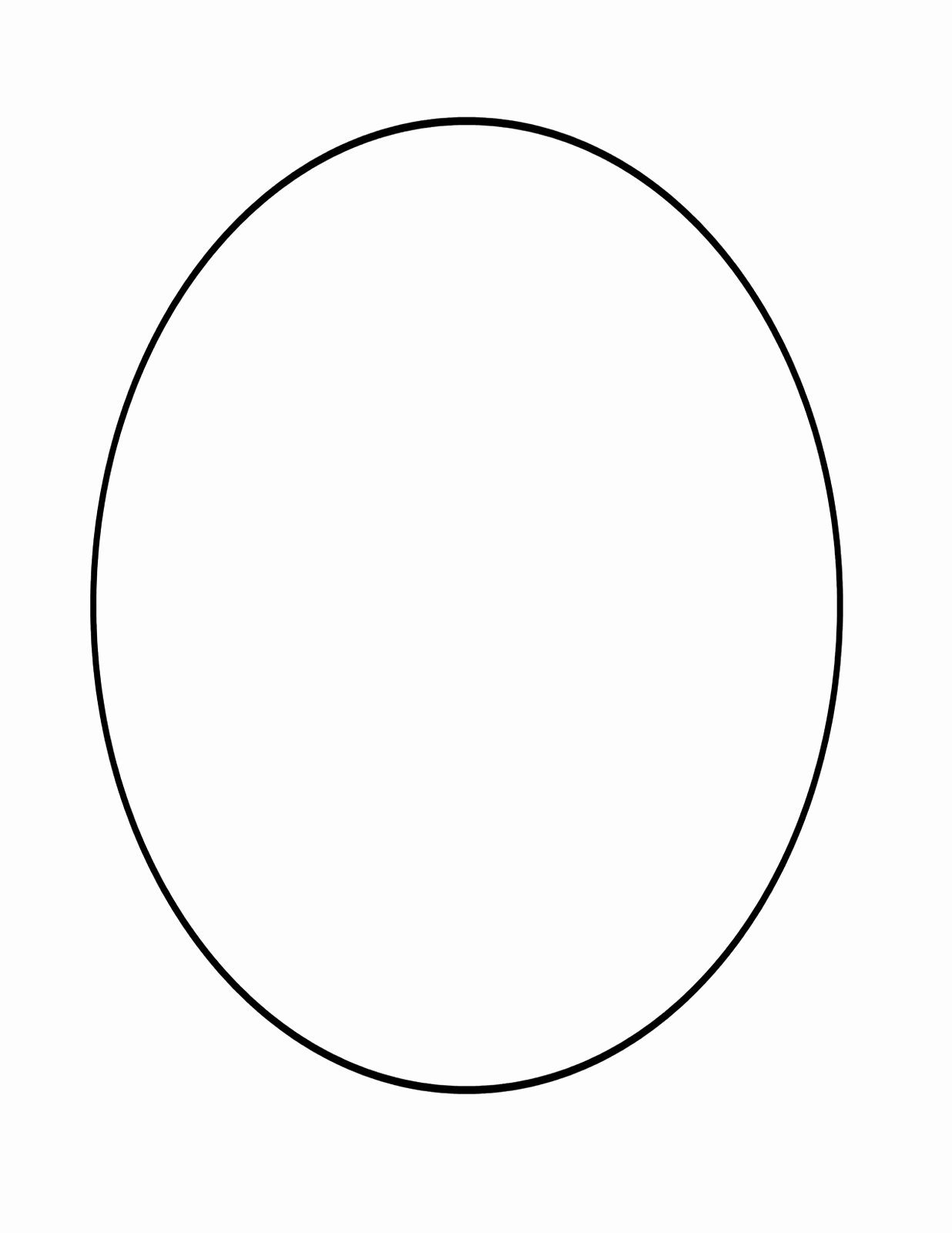 Oval Shape Free Coloring Pages Of Shape Oval