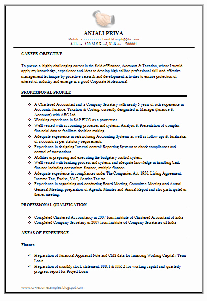 Over Cv and Resume Samples with Free Download