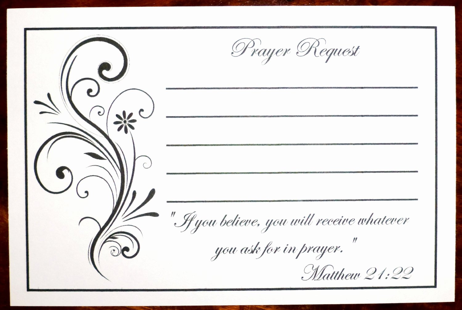 Pack Of 100 Prayer Request Cards
