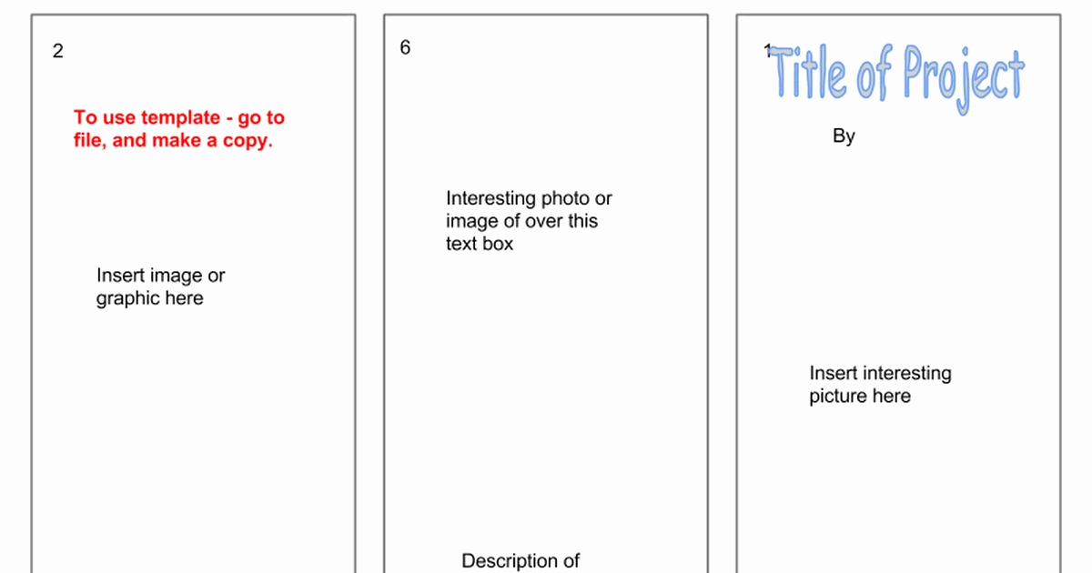Pamphlet Template for Google Docs