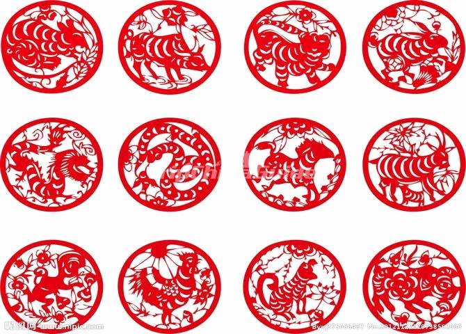 Paper Cutting Chinese Zodiac Animals Chinese Paper