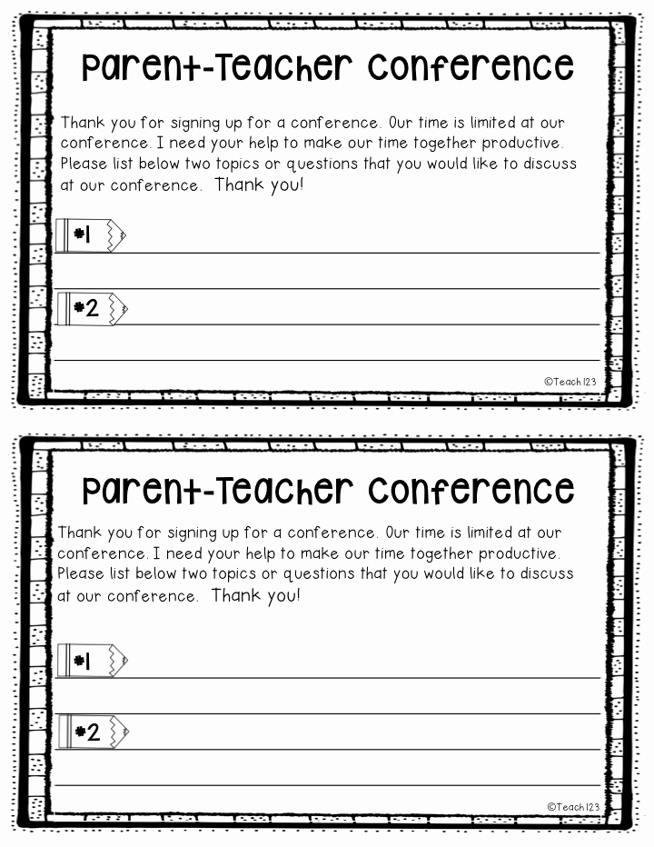 Parent Teacher Conference Tips &amp; Freebies Teach123