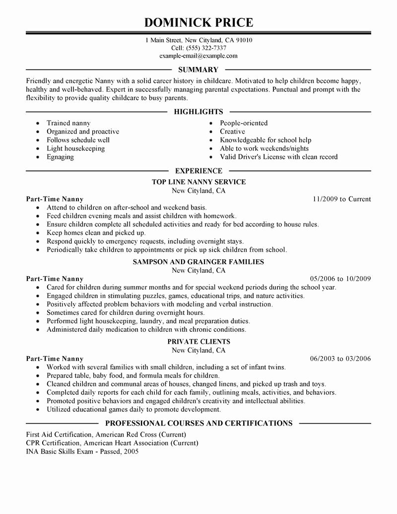 Part Time Job Resume Student In Canada – Perfect Resume