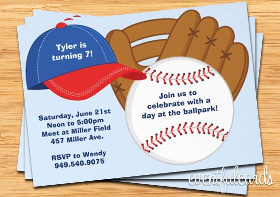 Party Invitation Templates Baseball Party Invitations