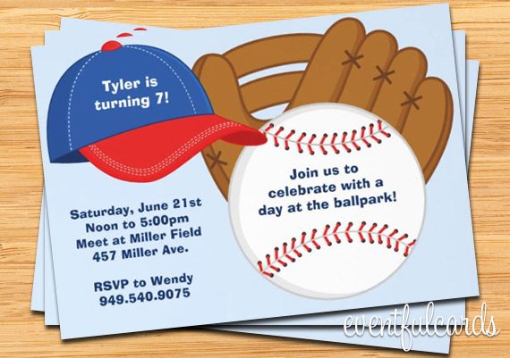 baseball party invitations