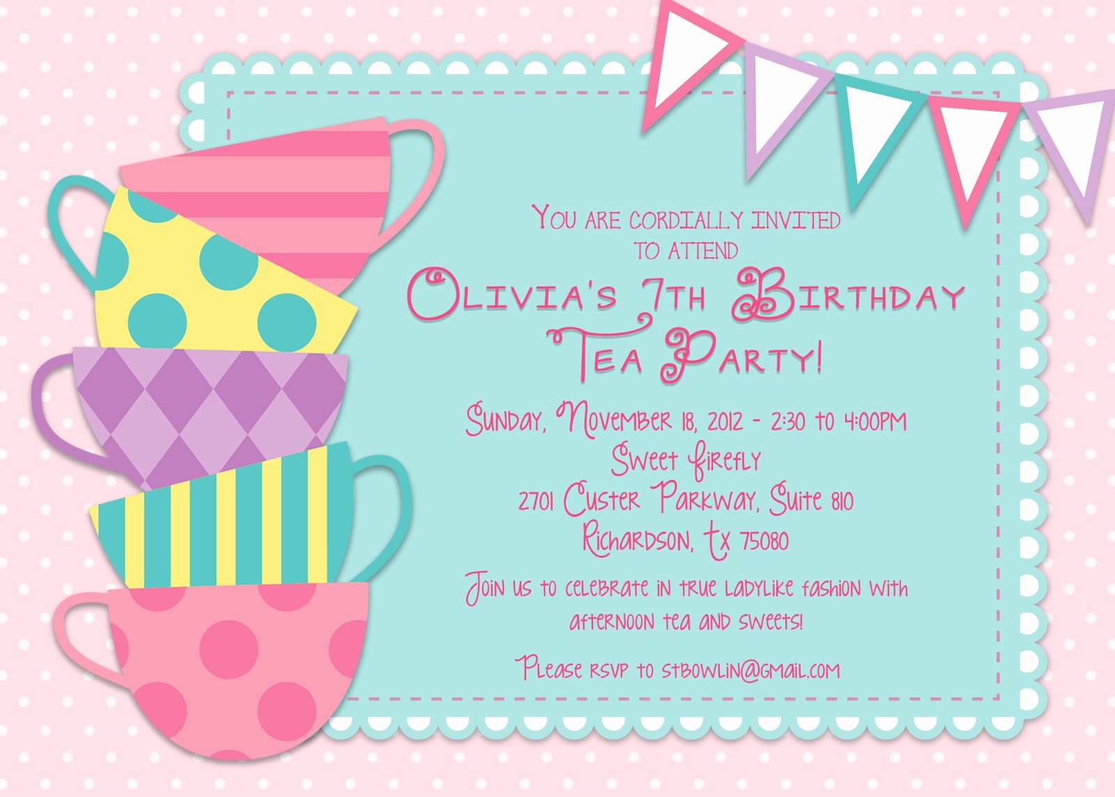 Party Invitations Popular Items Tea Party Invites Example