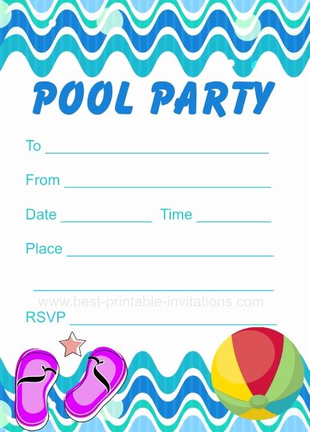 printable pool party invitations gallery images